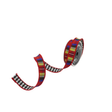 Farrisilk 1" Nutcracker Plaid Gingham Reversible Wired Ribbon Farrisilk