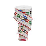 Nutcracker Christmas Ribbon | Wired Christmas Nutcracker Ribbon | 2.5" x 10yd-RGA134327 Craig Bachman