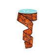 Halloween Ribbon Orange & Black | 1.5"x10yd Glitter Vine Wired Craft Trim-RGF1314P2 Craig Bachman