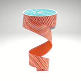 Orange White Harlequin Ribbon | 1.5x10yd Wired-RGF169520 Craig Bachman