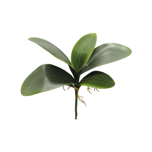 12 Inch Artificial Orchid Leaves Bush for Floral Arrangements and Planters-58806 Golden Bell