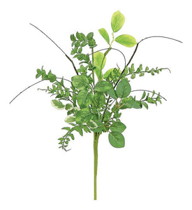 8" Artificial Mixed Foliage and Fern Pick - Greenery Accent for Decor - Perfect for DIY Arrangements and Centerpieces (PM2921)