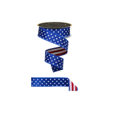 D'Lux Patriotic Double Sided Wired Ribbon 1.5 Inch-LX3064C9 Craig Bachman