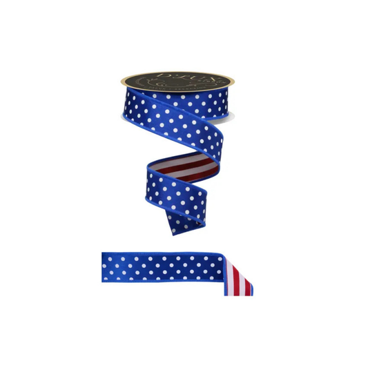 D'Lux Patriotic Double Sided Wired Ribbon 1.5 Inch-LX3064C9 Craig Bachman