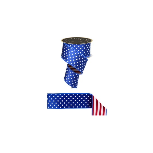 D'Lux Patriotic Double Sided Wired Ribbon 2.5 Inch-LX3065C9 Craig Bachman