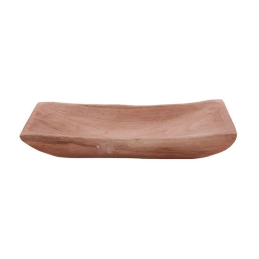 Honey Brown Paulownia Wood Tray for Home Styling Craig Bachman