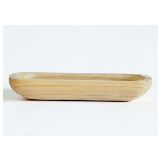 Paulownia Wood Oval Tray Decorative Dough Bowl Style Centerpiece Tray-AW212918 Craig Bachman