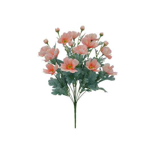 22" Artificial Peach Cosmos Bush – Faux Wildflowers for Wedding Bouquets, Centerpieces & Home Décor-84299-PH Golden Bell