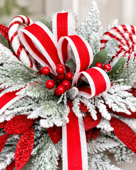 Red & White Peppermint Lollipop Holiday Centerpiece | Christmas Table Decor | 22x13 Festive Arrangement TCT Crafts