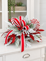 Red & White Peppermint Lollipop Holiday Centerpiece | Christmas Table Decor | 22x13 Festive Arrangement TCT Crafts