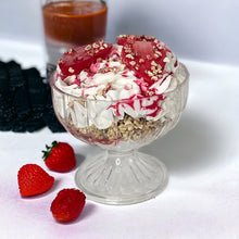 Load image into Gallery viewer, Faux Strawberry Shortcake Parfait in 10oz Bowl - 4x4.5&quot; Fake Food Display &amp; Kitchen Decor by TCT Crafts