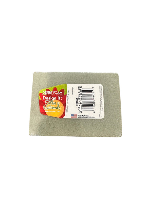 Dry Desert Floral Foam Block for Silks & Naturals - 1-7/8 x 2-13/16 x 3-7/8" - Perfect for Crafting and Arrangements TCT Crafts