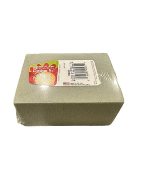 Dry Desert Floral Foam Block for Silks & Naturals - 1-7/8 x 2-13/16 x 3-7/8" - Perfect for Crafting and Arrangements TCT Crafts