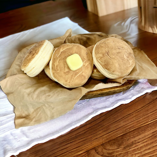 Rustic Faux Biscuit Dough Bowl Display, Primitive Kitchen Decor, Fixed Biscuit Basket Centerpiece by TCT Crafts