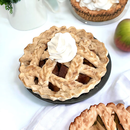 Miniature Faux Apple Pie in Pie Tin, Realistic Fake Dessert Decor, Tiny Pie Kitchen Display by TCT Crafts