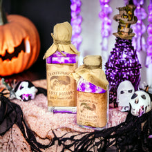 Load image into Gallery viewer, Halloween Themed Glass Love Potion Decor - Floating Orbs Bottles - 8oz &amp; 4oz Options - TCT Crafts Seasonal Home Decor and Party Props