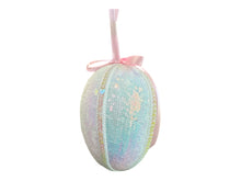 Load image into Gallery viewer, 6&#39;&#39; Iridescent Sequin Pearl Egg Ornament - Elegant Easter Hanging Decor-63730IRDS