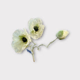 Artificial Cream Poppy Spray – 20" Faux Floral Stem for Crafts-FSP616-CR