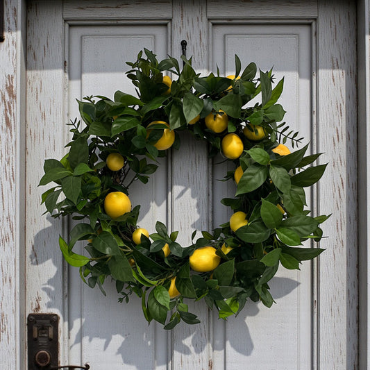 Lemon Greenery Wreath for Everyday Summer Decor