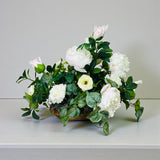 Everyday Peony Dough Bowl Arrangement with Real Touch Florals