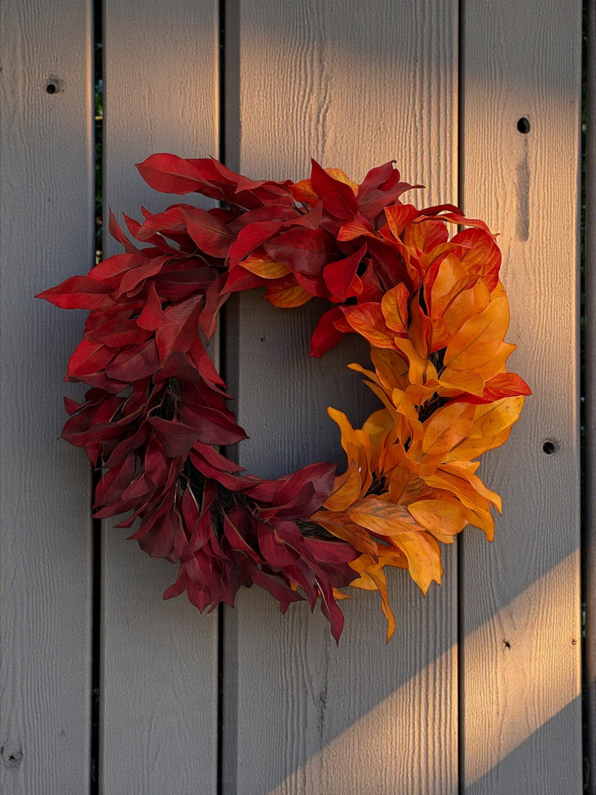 23" Fall Mixed Leaf Wreath – Autumn Door & Thanksgiving Decor-FL7196 Select Artificials