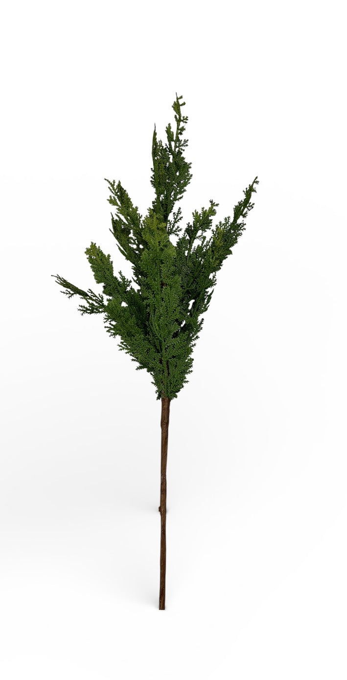 20" Artificial Cedar Spray | Realistic Greenery for Holiday Crafts Green Import