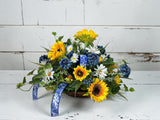 Sunflower Chinoiserie Floral Arrangement 22 Inch Decor TCT Crafts
