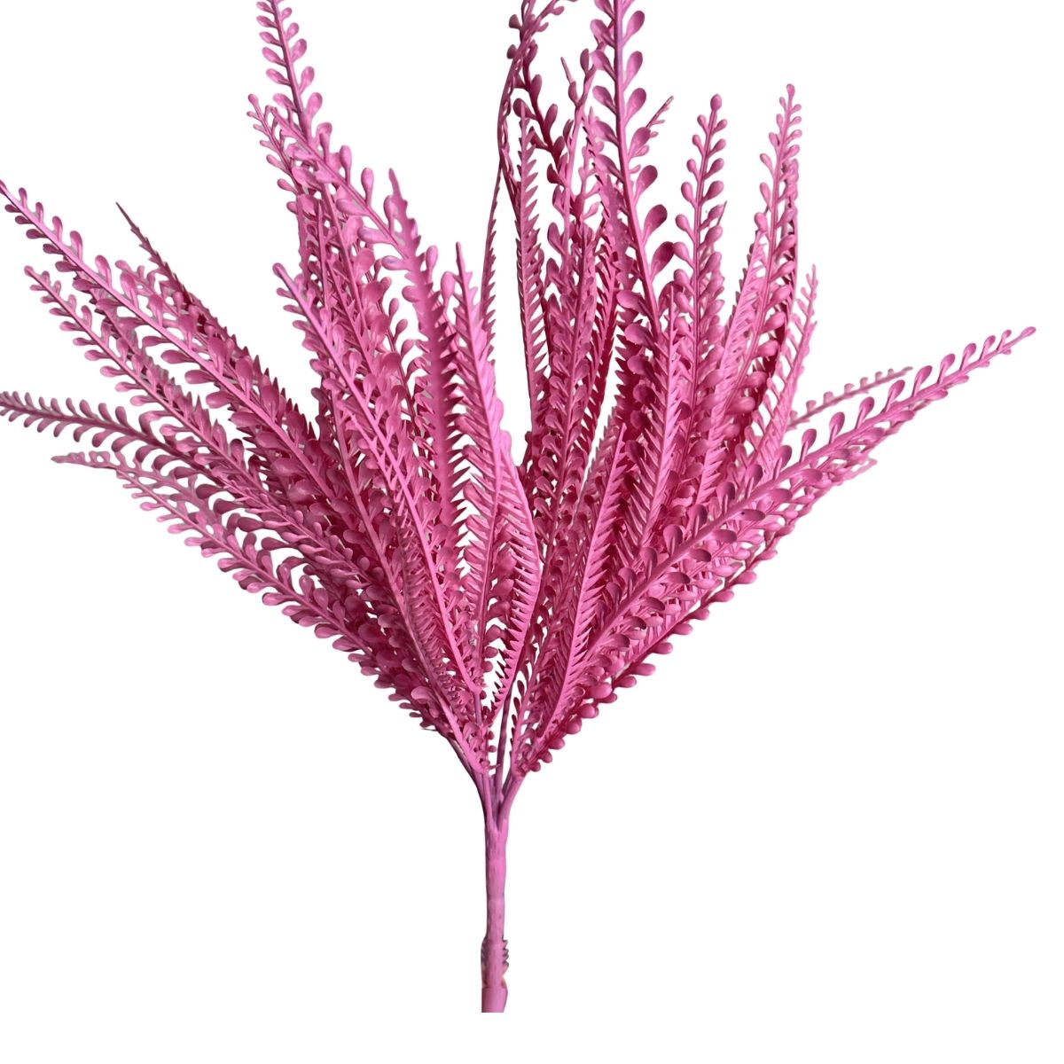 Artificial Pink Button Fern Bush — 19 Inch Spring Wreath Supply-57495PK Liberty Floral