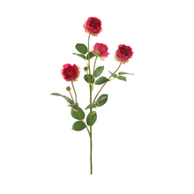 Load image into Gallery viewer, 28&quot; Artificial Pink Camellia Rose Spray | Lifelike Faux Floral Stem for Arrangements