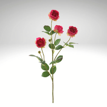 Load image into Gallery viewer, 28&quot; Artificial Pink Camellia Rose Spray | Lifelike Faux Floral Stem for Arrangements