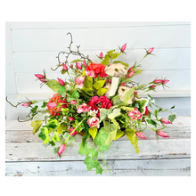 Load image into Gallery viewer, Enchanted Pink Fairy Garden Floral Arrangement, Spring/Summer Blossom Table Centerpiece, Floral Centerpiece 24x20