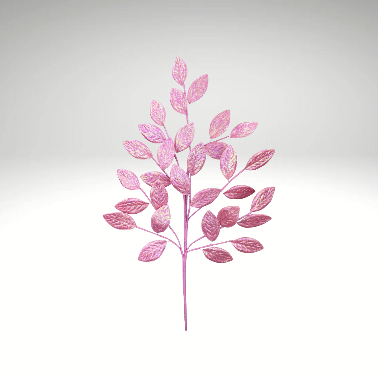 30" Pink Glossy Leaves Spray – Artificial Greenery Stem for Arrangements & Wreaths-86296PK Liberty Floral