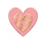 Pink & Gold Metal Heart Sign – 12" Embossed Wall Decor Craig Bachman