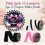 Pink Jack-O-Lantern Designer Ribbon Bundle-HB106 TCTCrafts