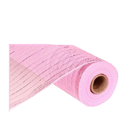 Pink Metallic Deco Mesh 10 Inch x 10 Yards-RE130122 Craig Bachman
