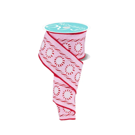 Glitter Peppermint Ribbon 2.5 Inch x 10 Yards-RGF180922 Craig Bachman