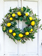 18 Inch Lemon Wreath for Storm Door Kitchen Cabinet and Summer Decor Sims Pottery