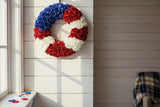22" Patriotic Rose Wreath | Red White & Blue Floral Wreath for 4th of July & Memorial Day TCT Crafts