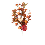 Pumpkin Eucalyptus Fall Spray 28 Inch Floral Stem-HA1764 TCTCrafts