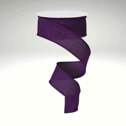 Royal Burlap Wired Ribbon 1.5"x10yd -Purple-RG127823 Craig Bachman