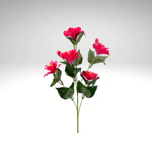 28" Pink Artificial Hibiscus Spray – Faux Tropical Flower Stem for Summer Arrangements-63339BT Liberty Floral
