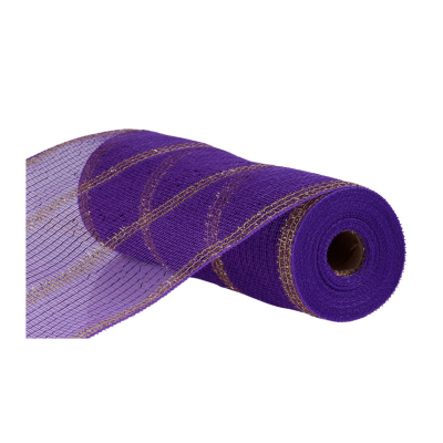 10.25"x10yd Wide Tinsel PP/Foil Mesh - Purple/Gold - Perfect for Mardi Gras Wreaths- Premium Wreath Supplies-RY8401J1 Craig Bachman