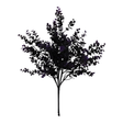 Artificial Dark Purple Halloween Boxwood Bush — 17 Inch Dark Floral Stem for Halloween-65691-PU Golden Bell