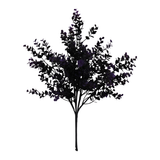 Artificial Dark Purple Halloween Boxwood Bush — 17 Inch Dark Floral Stem for Halloween-65691-PU Golden Bell