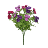 16" Artificial Mini Ranunculus Bush – Realistic Faux Flowers in Purples for Home Decor & Floral Arrangements-84055-PULVFU Golden Bell