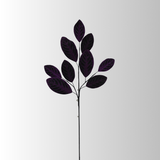 Purple Glitter Magnolia Leaf Spray — 32 Inch Holiday Stem-65706-PU Golden Bell
