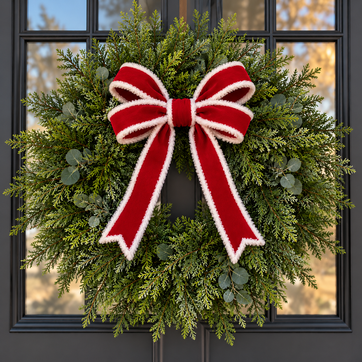 Red Velvet Snowdrift Ribbon | Wired Christmas Velvet Ribbon | 1.5" x 10yd-RG0189224 Craig Bachman