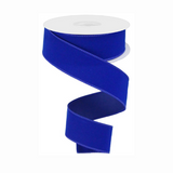 1.5"x10yd Royal Blue Velvet Wired Ribbon – Indoor Craft and Decor | TCT Crafts I RL194225 Craig Bachman