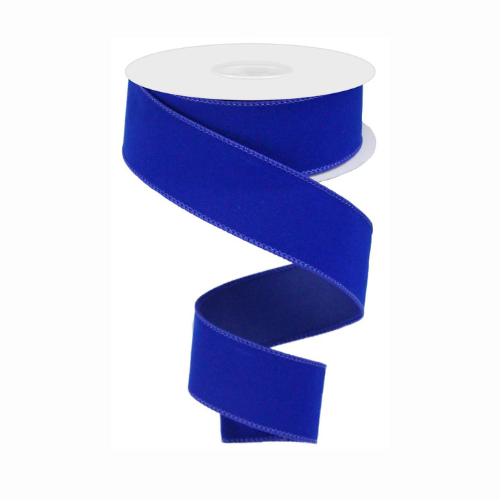 1.5"x10yd Royal Blue Velvet Wired Ribbon – Indoor Craft and Decor | TCT Crafts I RL194225 Craig Bachman