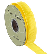 1" x 10yd Yellow Wired Dupion Ribbon – Bright Accent for Bows & Wreaths-RW8310-YE Allstate Floral